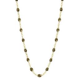 Gigi Clozeau Classic Emerald Resin Necklace - Yellow Gold/Green