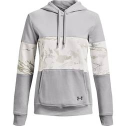 Under Armour Women's Rival Fleece Blocked Hoodie - Halo Grey/Snow Camo/Pitch Grey