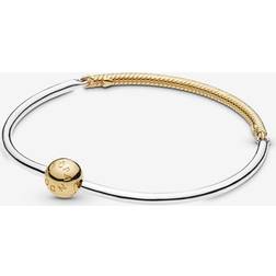 Pandora Moments Three Link Bangle - Silver/Gold