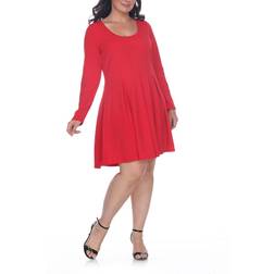 White Mark Jenara Dress Plus Size - Red