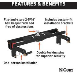 CURT Double Lock EZr Gooseneck Hitch Kit