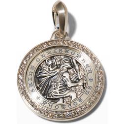 David Yurman Men's St. Christopher Pendant in Silver, 34.5mm DIAMOND