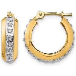 Gem & Harmony Hinged Earrings - Gold/Diamonds