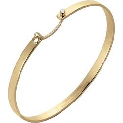 Nouvel Heritage Business Meeting Mood Bangle - Gold/Diamonds