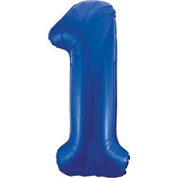 Unique Party Number Balloons 1 Blue