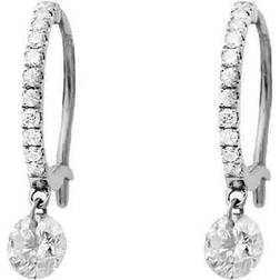 Raphaele Canot Set Free Mini Hoops Earrings - White Gold/Diamonds