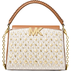 Michael Kors Karlie Small Studded Logo Crossbody Bag - Vanilla/Acorn