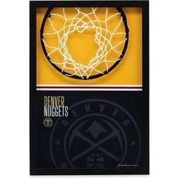 Open Road Brands Denver Nuggets x 17 Glass Framed Sign