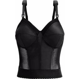 Exquisite Form Fully Back Close Wirefree Longline Bra - Black