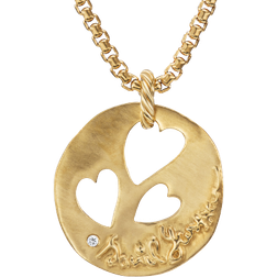 David Yurman Open Hearts Pendant - Gold/Diamond