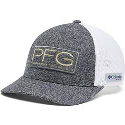 Columbia PFG Hooks Mesh Ball Cap High Crown - Grill Heather/Gold