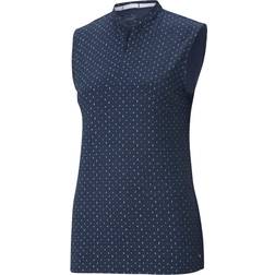 Puma Cloudspun Polka Womens Golf Polo, Navy Blazer/Wht