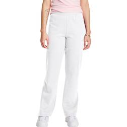 Hanes EcoSmart Women's Open-Leg Fleece Sweatpants White