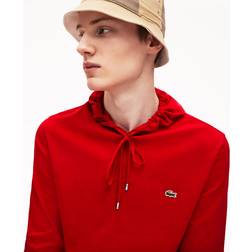 Lacoste Men's Hooded Cotton Jersey Sweatshirt Red