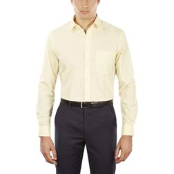 Van Heusen Men's Athletic Fit Poplin Dress Shirt - Lemon Glaze
