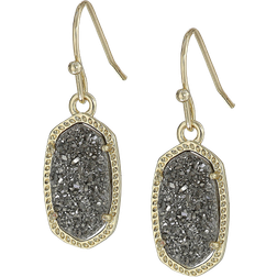 Kendra Scott Lee Drop Earrings - Gold/Platinum Drusy