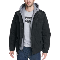 Levi's Washed Hooded Military Jacket - Black