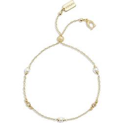 Coach Classic Slider Bracelet - Gold/White