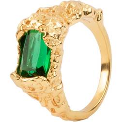 House of Vincent Stolen Possession Ring - Gold/Dark Green