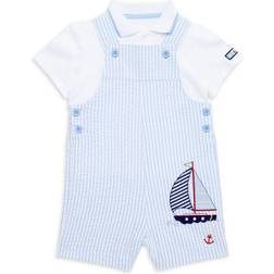 Little Me Baby Boy's Sailboat Romper 2-Piece Set - Blue