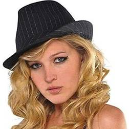 Amscan Pinstripe Fedora Hat Halloween Costume Accessories One