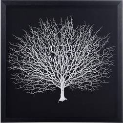 Stylecraft 23.6" 23.6" White Tree on Black Background Shadow Box Framed Art