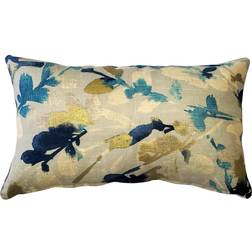 Linen Leaf Indigo Complete Decoration Pillows Blue