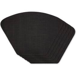 DII Nautical Blue Solid Round 13x18.75 Place Mat Black