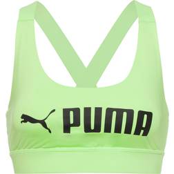 Puma Fit Mid Impact Training Bra - Speed Green/Black