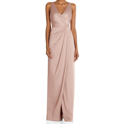 After Six Sleeveless Wrap Gown - Toasted Sugar
