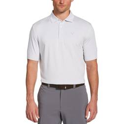 Callaway Men's Pro Spin Fine Line Stripe Short Sleeve Golf Polo, Medium, Bright White Bright White