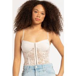 Free People Night Rhythm Lace Bodysuit by Intimately at Ecru