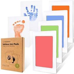 4pk Inkless Hand and Footprint Kit, Ink Pad for Baby Hand and Footprints, Mess Free Baby Imprint Kit Candy Candy
