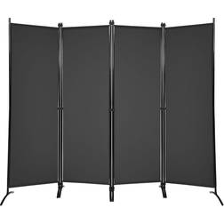 Goplus Costway 4-Panel 5.6ft Folding Screen Frame Room Divider