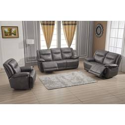 Betsy Furniture Bonded Grey Sofa 85" 3 6 Seater