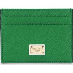 Dolce & Gabbana Wallets and Small Leather Goods - Dauphine calfskin card with branded tag Green