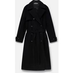 Stella McCartney Oversized Trenchcoat Aus Baumwollcanvas Schwarz