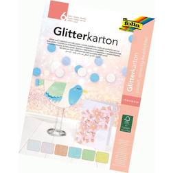 Glitterkarton Block Pastell