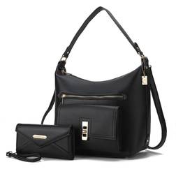 MKF Collection Clara Vegan Leather Women's Shoulder Bag - Black