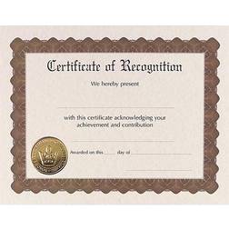 Great Papers Certificates, 8.5 x 11, Gold and Beige, 18/Pack 20104239 Quill Gold