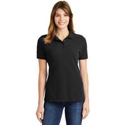 Port & Company 1190642 Ladies Ring Spun Pique Shirt Jet Black