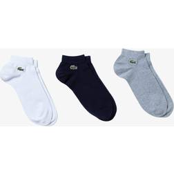 Lacoste Core Performance Low Unisex Socks, Gray/White/Navy