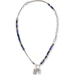 John Hardy Men's Beaded Dog Tag Necklace - Silver/Multicolour