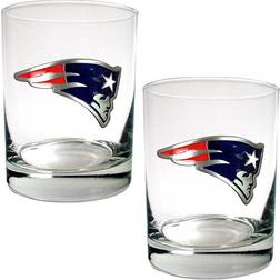 Great American Products NFL New England Patriots Rocks Drink Glass 14fl oz 2