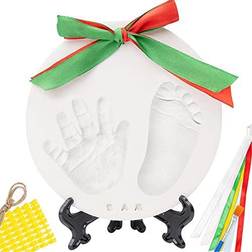 All-in-1 Baby Hand and Footprint Ornament Kit, Large 6.2" Baby Keepsake Kit, Baby Handprint Kit Multi-colored Multi-colored