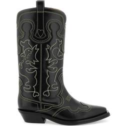 Ganni Embroidered Western Boots