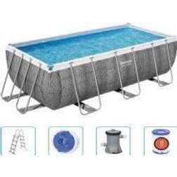 Bestway Power Steel Rectangular Pool Set 4.12x2.01x1.22m