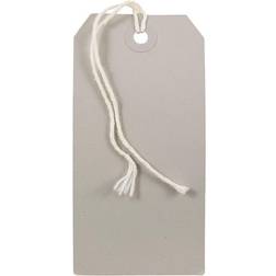 Jam Paper Gift Tags with String Medium 4 3/4 x 2 3/8 Gray Bulk 100/Pack