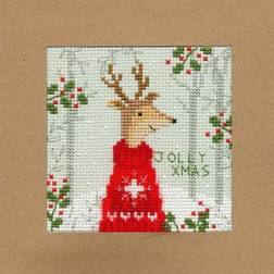 Bothy Threads Christmas Deer Greeting Card Counted Cross-Stitch Kit