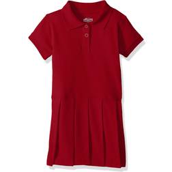 Classroom School Uniforms Girls' Big Pique Polo Dress, red